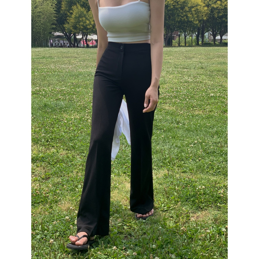 有臀墊款✿ 正韓製2種厚度修身靴型褲 pants / maybins自訂款 長褲 韓國 翹臀-細節圖8