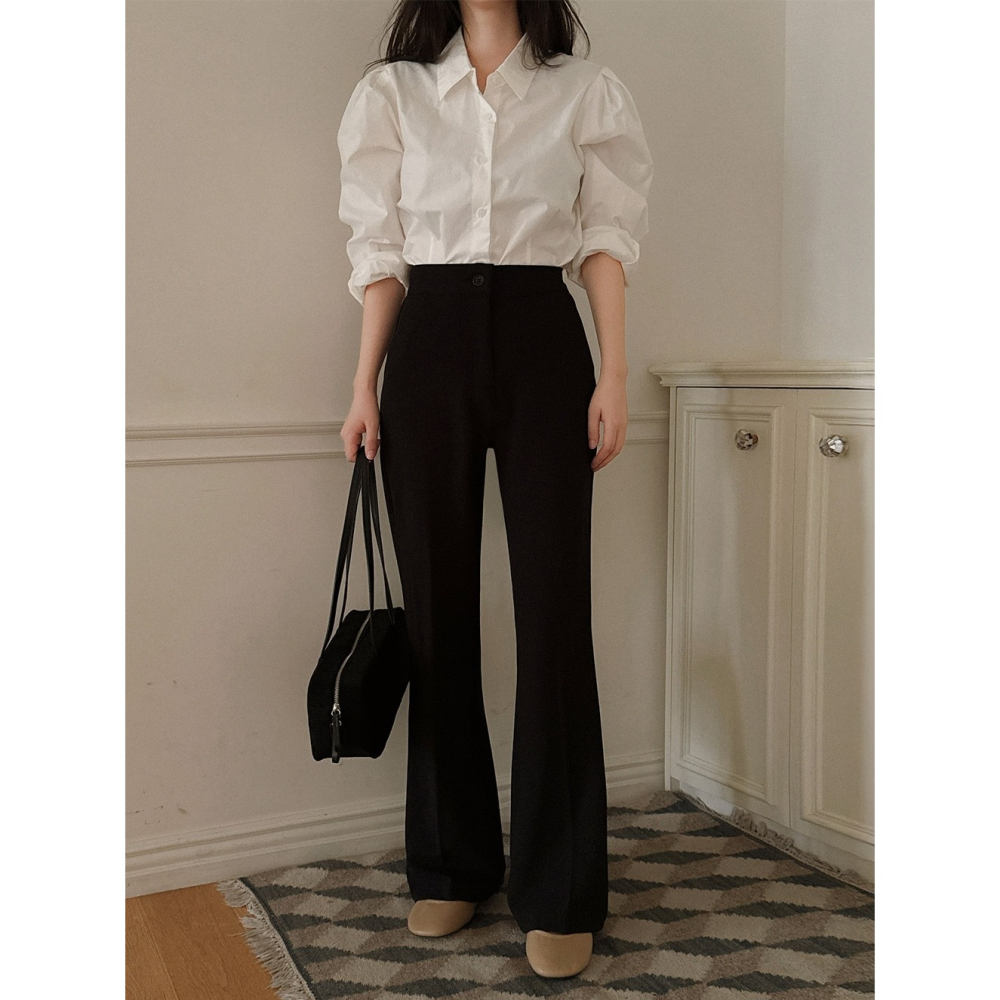 有臀墊款✿ 正韓製2種厚度修身靴型褲 pants / maybins自訂款 長褲 韓國 翹臀-細節圖10