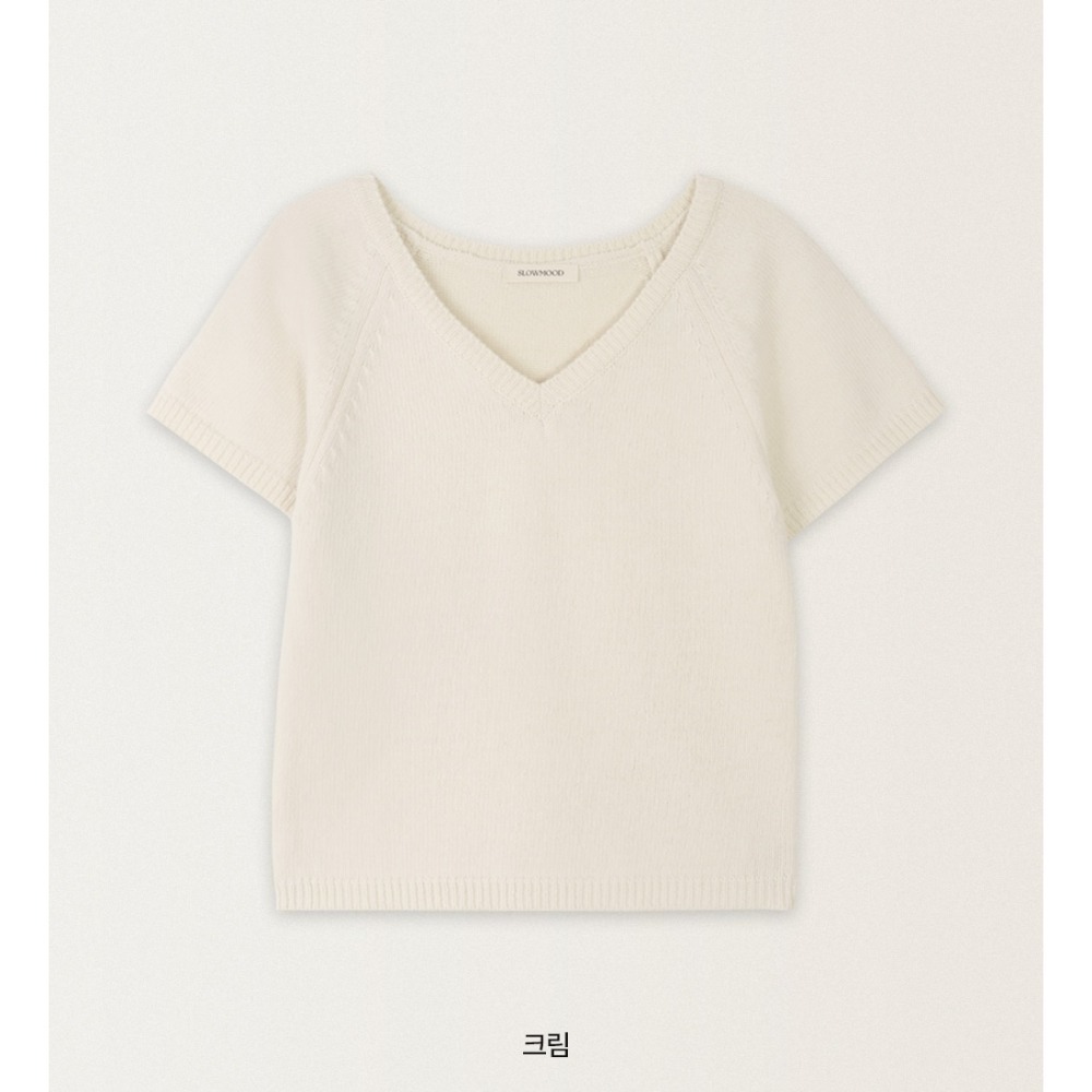 🍂 正韓製-3kg柔軟修身短袖上衣 knit （ slowand 自訂款 ）-規格圖11