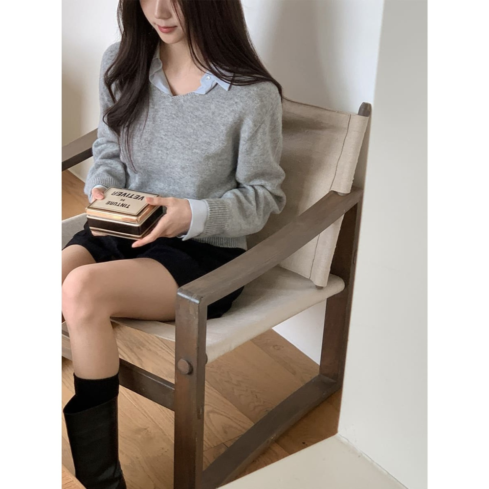 正韓製高級感真絲襯衫 blouse 4色 ( cherrykoko 自訂款 ) 長袖 上衣 絲綢-細節圖8