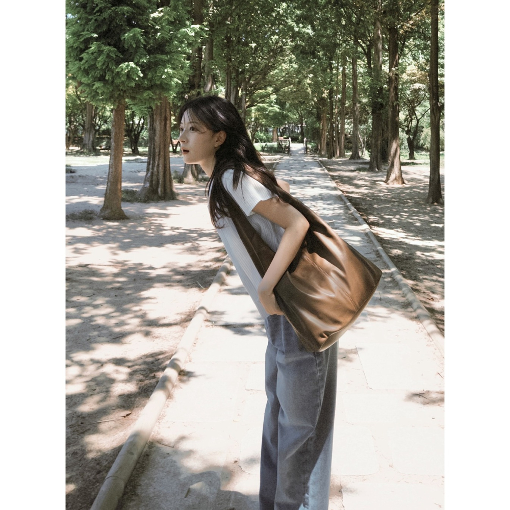 #LENTO. Modern Shape Leather Bag 復古感手提單肩包 / slowand 自訂款 側背包-細節圖7
