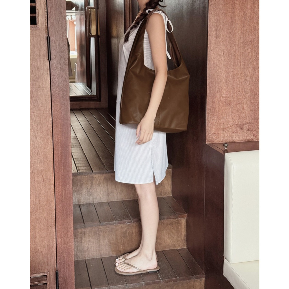 #LENTO. Modern Shape Leather Bag 復古感手提單肩包 / slowand 自訂款 側背包-細節圖8