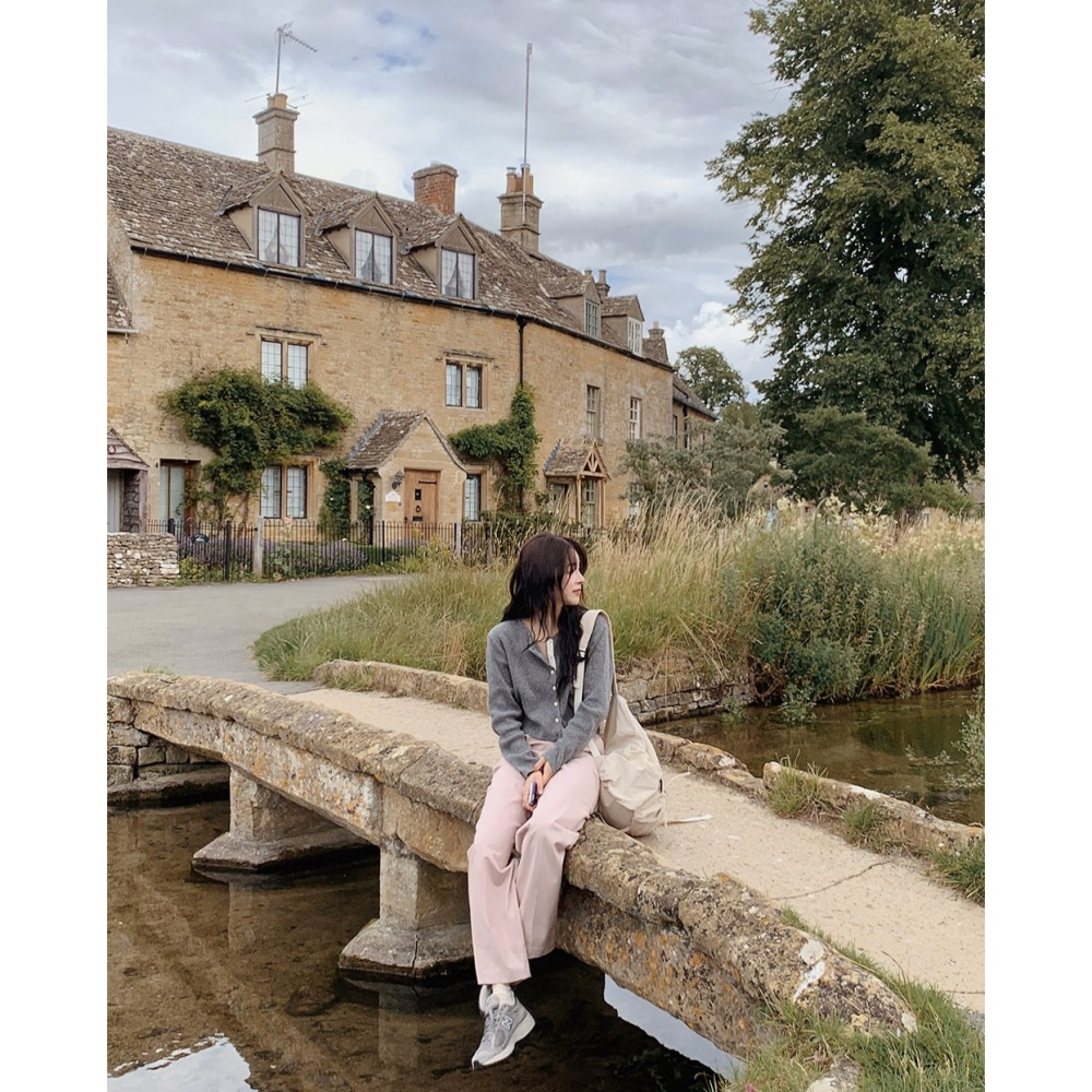 正韓製撞色細節針織外套 cardigan 6色 ( slowand 自訂款 ) 長袖 圓領 毛衣 開襟毛衫-細節圖3