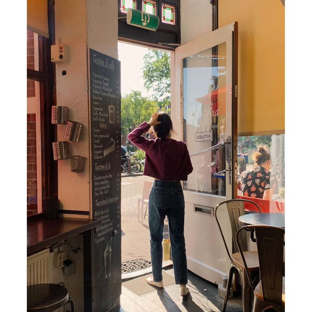 正韓製撞色細節針織外套 cardigan 6色 ( slowand 自訂款 ) 長袖 圓領 毛衣 開襟毛衫-細節圖6