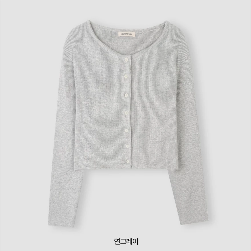 正韓製撞色細節針織外套 cardigan 6色 ( slowand 自訂款 ) 長袖 圓領 毛衣 開襟毛衫-規格圖11