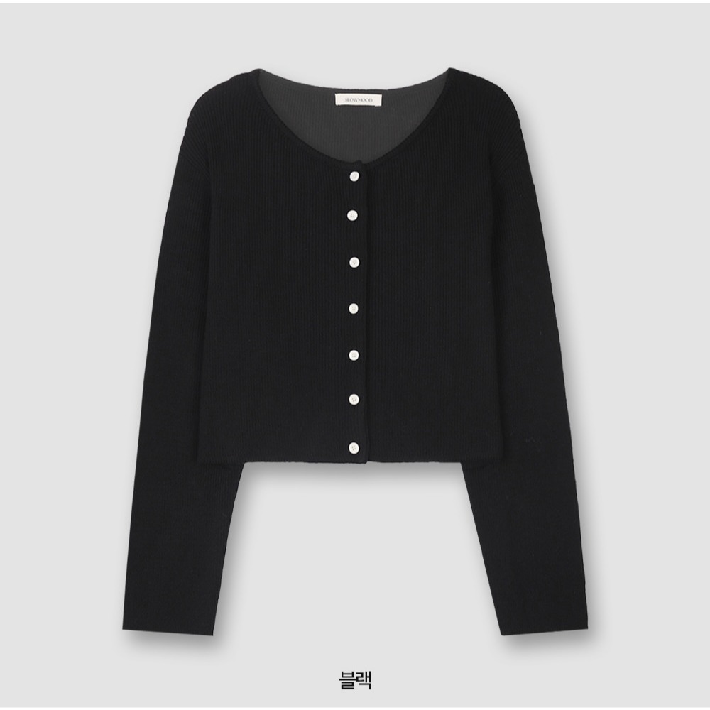 正韓製撞色細節針織外套 cardigan 6色 ( slowand 自訂款 ) 長袖 圓領 毛衣 開襟毛衫-規格圖11