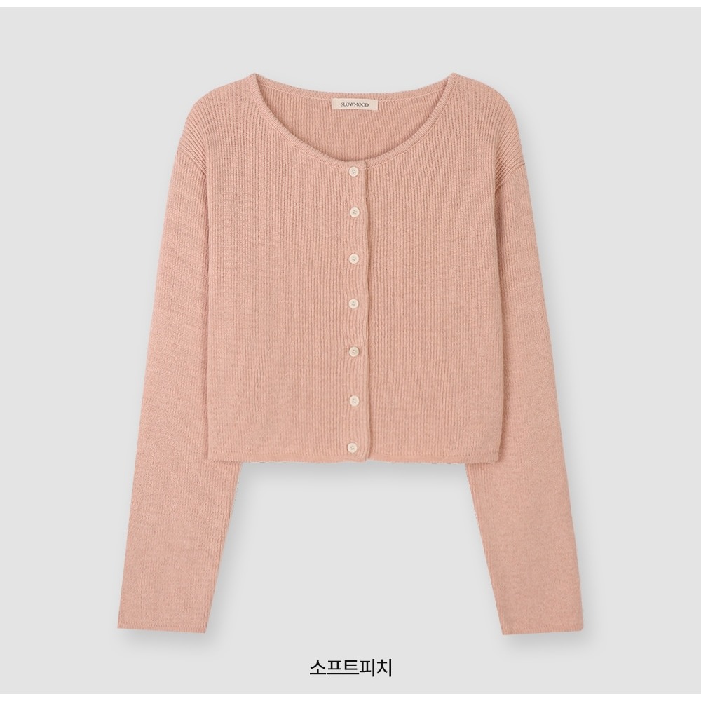 正韓製撞色細節針織外套 cardigan 6色 ( slowand 自訂款 ) 長袖 圓領 毛衣 開襟毛衫-規格圖11