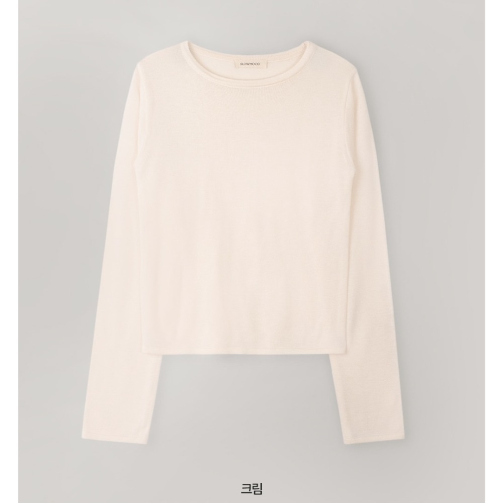 正韓製日常精選舒適針織上衣 tee 6色 ( slowand 自訂款 ) 長袖 長T 圓領 親膚-規格圖11