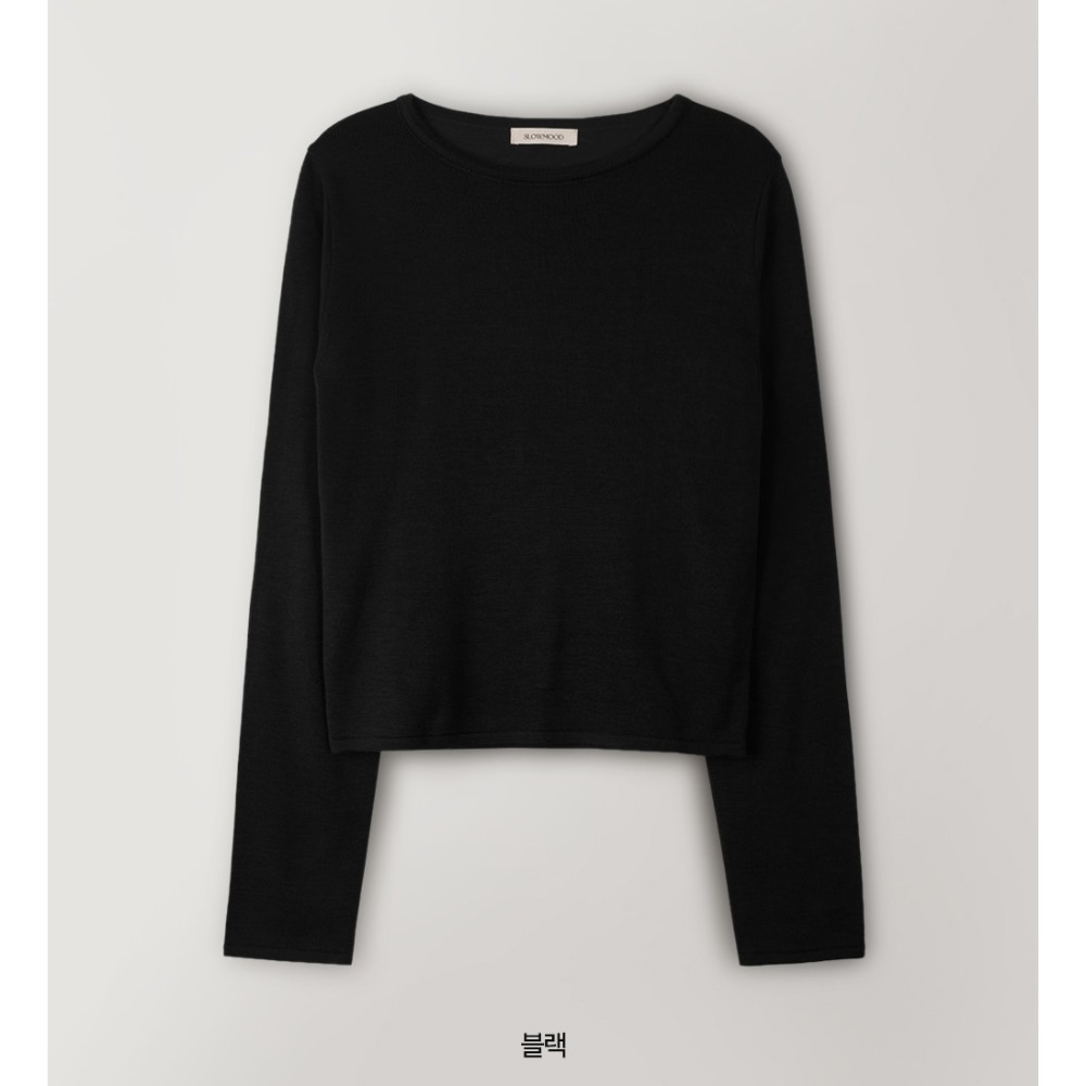 正韓製日常精選舒適針織上衣 tee 6色 ( slowand 自訂款 ) 長袖 長T 圓領 親膚-規格圖11