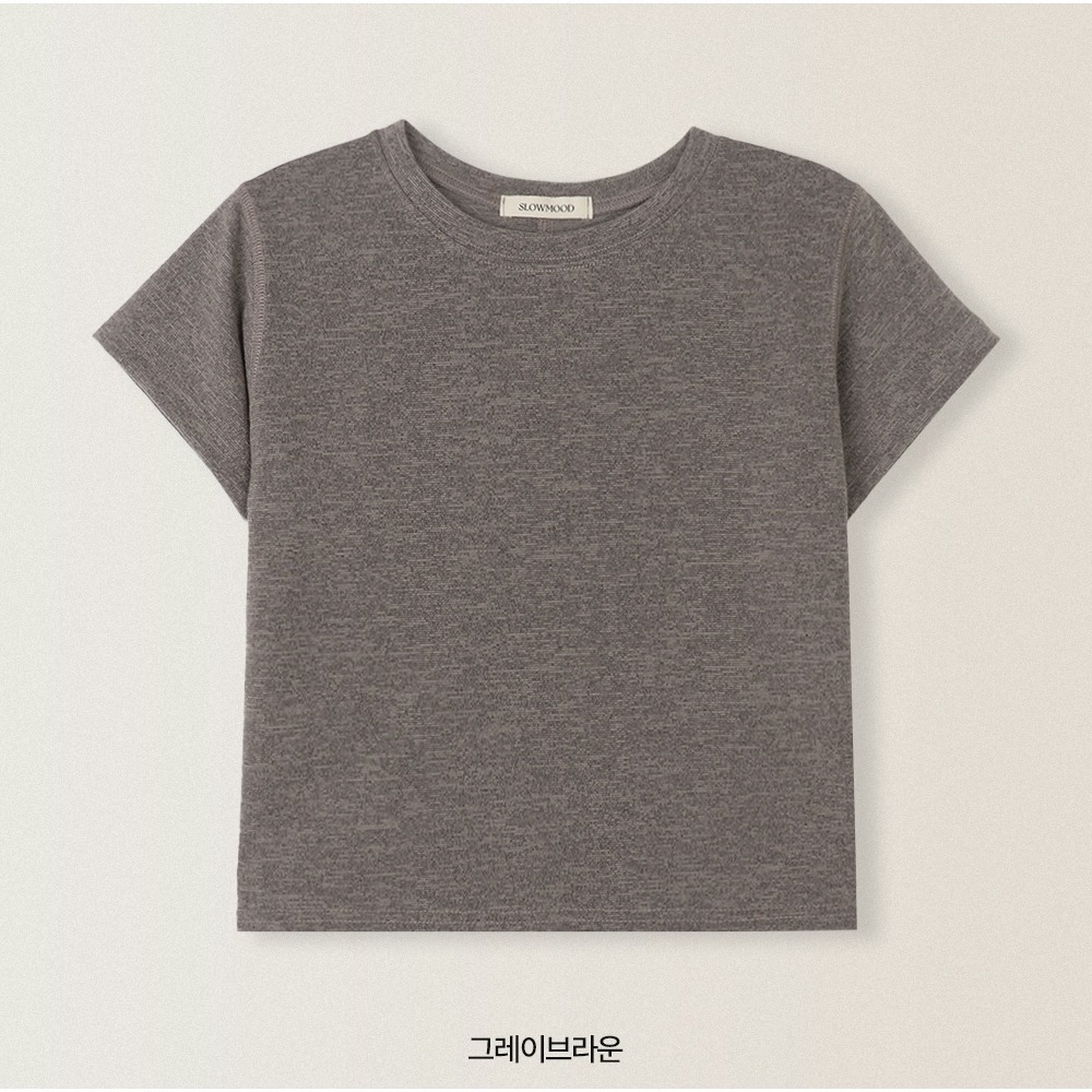 正韓製冬天厚度後縫線短袖上衣 tee 5色 ( slowand 自訂款 ) 短袖 圓領 車線細節 上衣 厚磅 短T 短踢-規格圖11