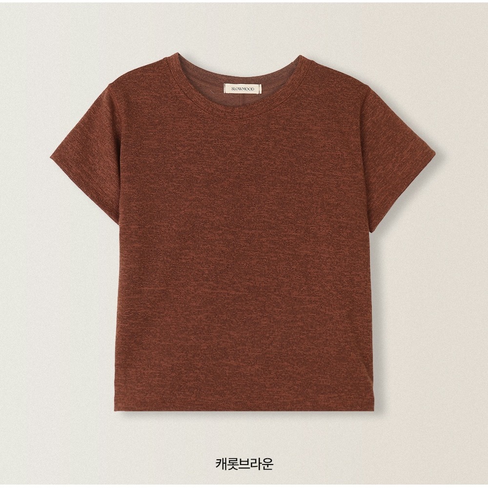 正韓製冬天厚度後縫線短袖上衣 tee 5色 ( slowand 自訂款 ) 短袖 圓領 車線細節 上衣 厚磅 短T 短踢-規格圖11