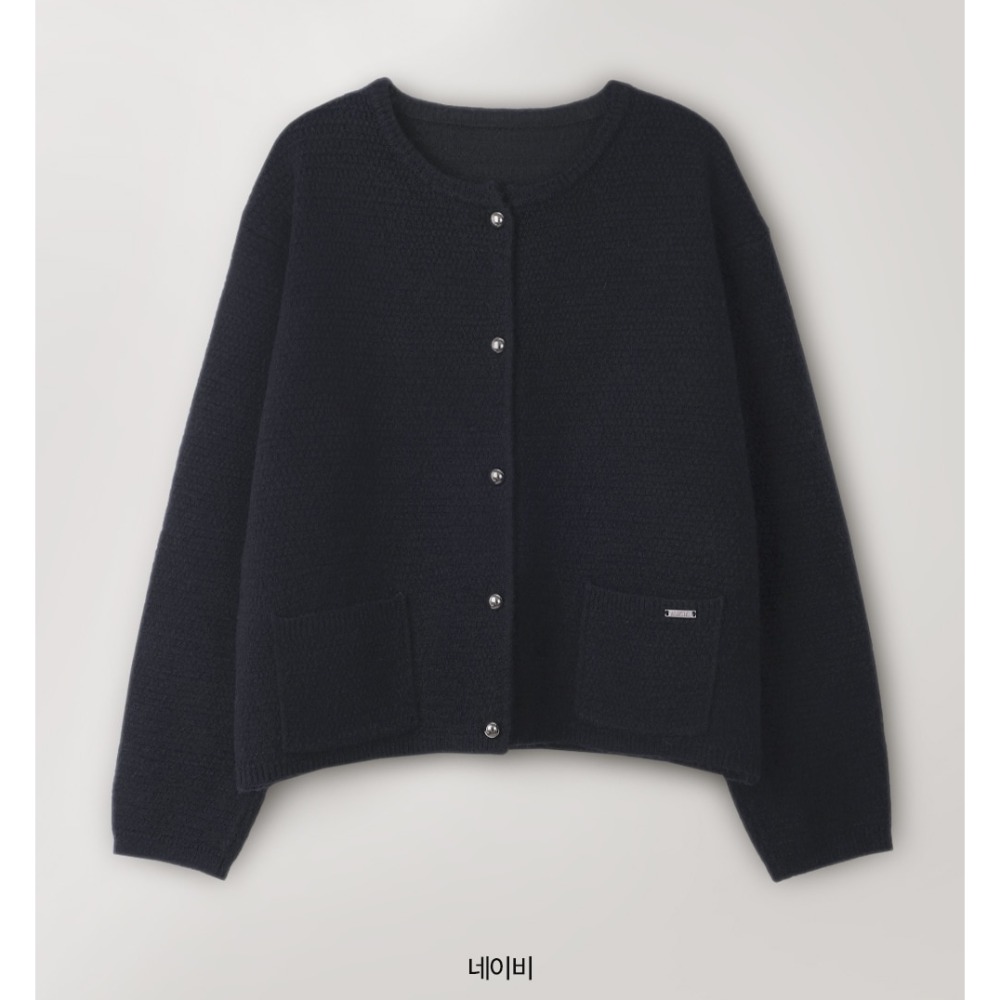 端莊毛呢風針織外套 cardigan 2色 ( slowand 自訂款 ) 長袖 柔軟 開衫 粗花呢-規格圖11