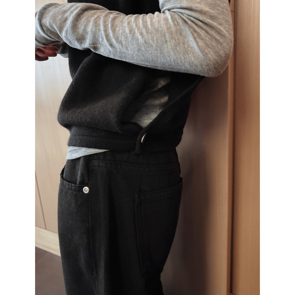 全羊毛針織背心 (Wool 100%) knit vest 2色 ( slowand 自訂款 ) 無袖 外搭 馬甲 毛衣-細節圖3