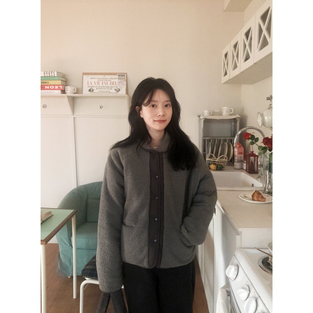 可雙面穿羊羔絨保暖外套 / slowand 自訂款 長袖 冬天 雙面 羊羔毛 防風 飛行外套 鋪棉-細節圖5