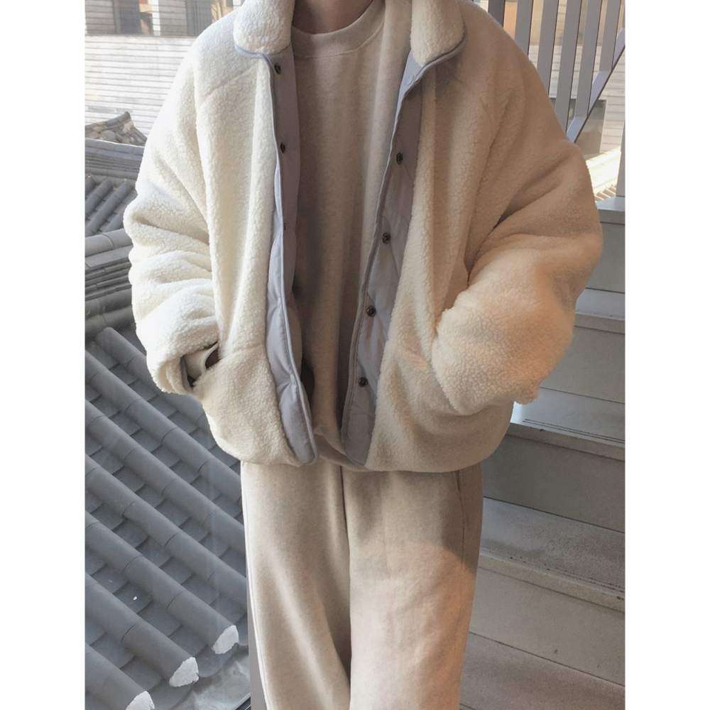 可雙面穿羊羔絨保暖外套 / slowand 自訂款 長袖 冬天 雙面 羊羔毛 防風 飛行外套 鋪棉-細節圖7