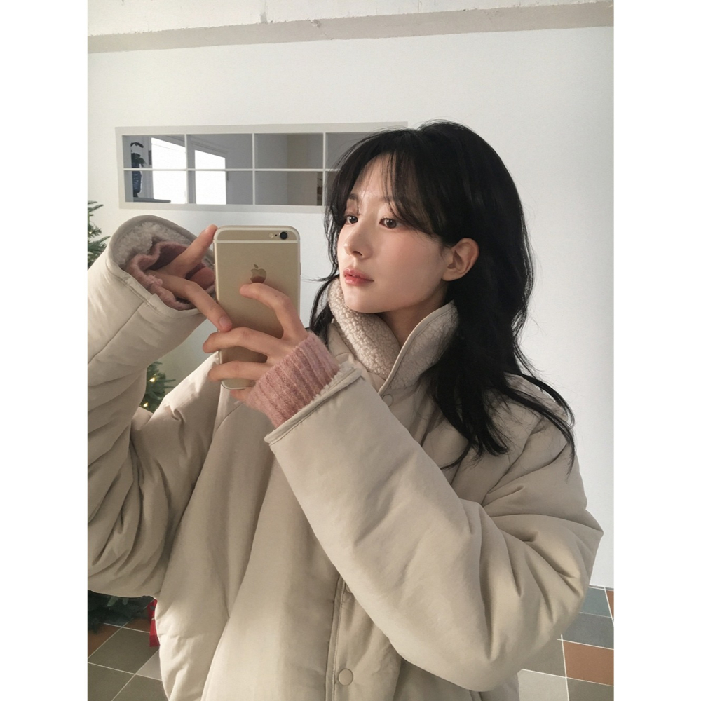 可雙面穿羊羔絨保暖外套 / slowand 自訂款 長袖 冬天 雙面 羊羔毛 防風 飛行外套 鋪棉-細節圖11