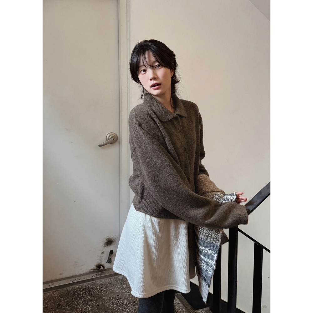 經典Remo纖細版領口針織外套 cardigan 4色 리모 여리핏 카라가디건-細節圖2