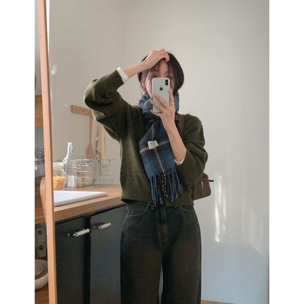 經典Remo纖細版領口針織外套 cardigan 4色 리모 여리핏 카라가디건-細節圖3