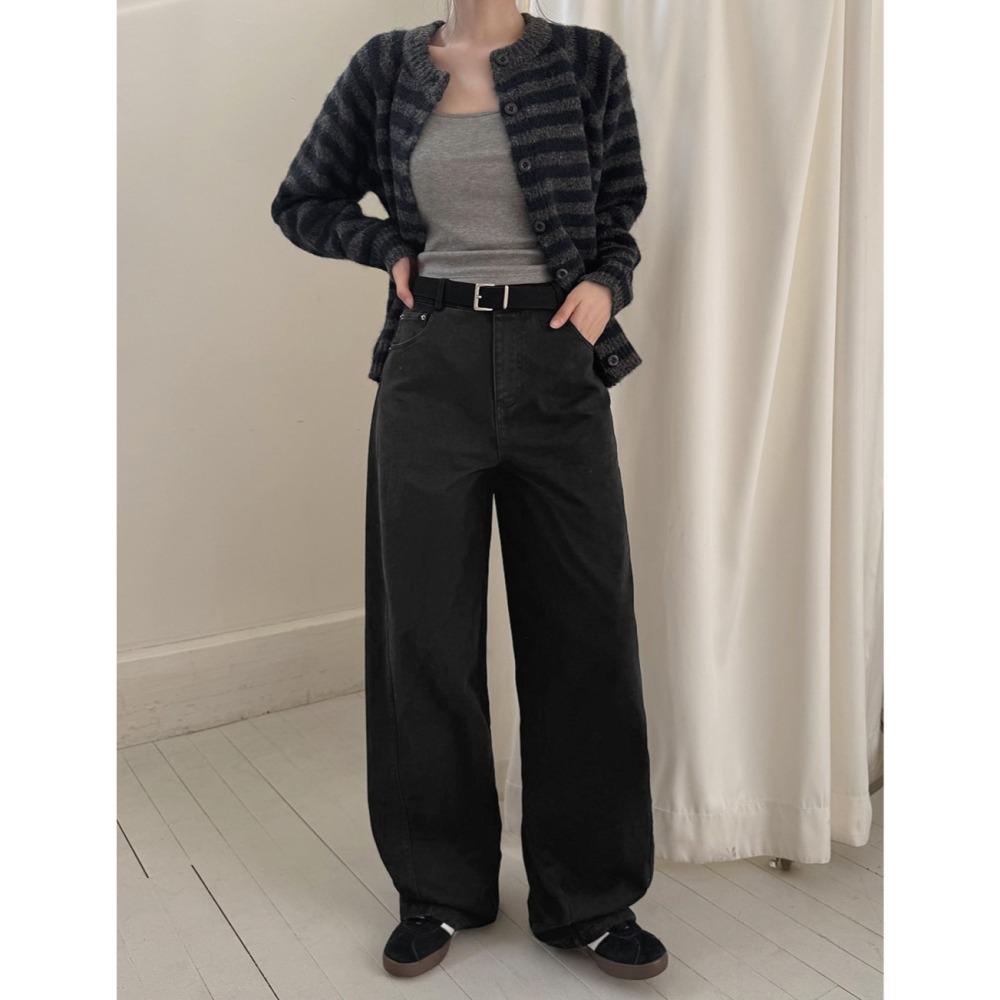 同色系條紋厚針織外套 cardigan 2色 / 치코 톤온톤 스트라이프 도톰가디건-細節圖4