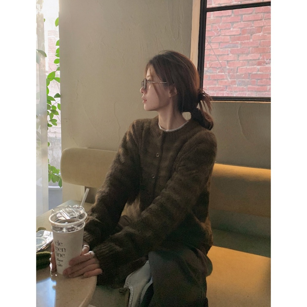 同色系條紋厚針織外套 cardigan 2色 / 치코 톤온톤 스트라이프 도톰가디건-細節圖10