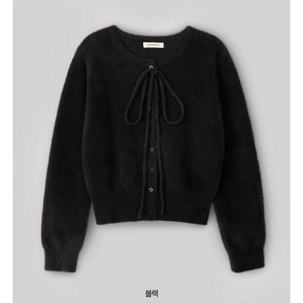 綁帶毛絨絨針織外套 cardigan 4色 / 데이니 스트랩 퍼가디건-規格圖11
