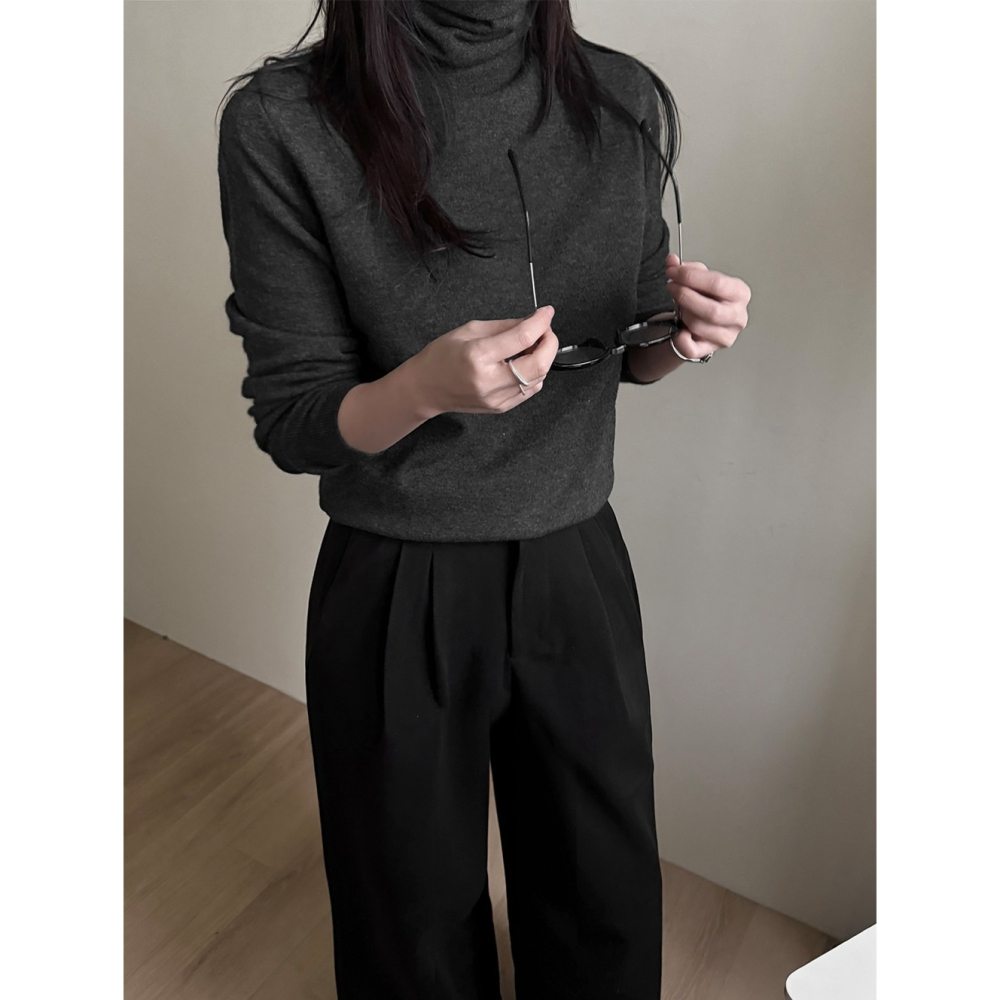 極致柔軟高領針織上衣 knit 7色 / 앤드 소프트 터틀넥니트-細節圖2