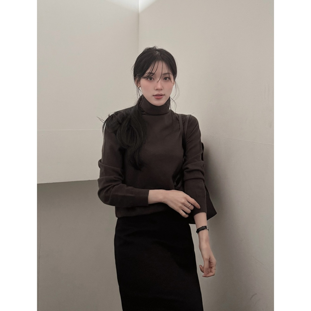 極致柔軟高領針織上衣 knit 7色 / 앤드 소프트 터틀넥니트-細節圖6