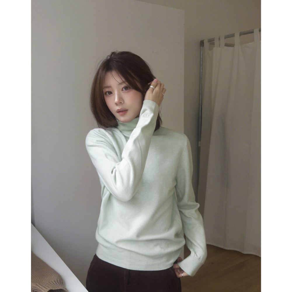 極致柔軟高領針織上衣 knit 7色 / 앤드 소프트 터틀넥니트-細節圖10
