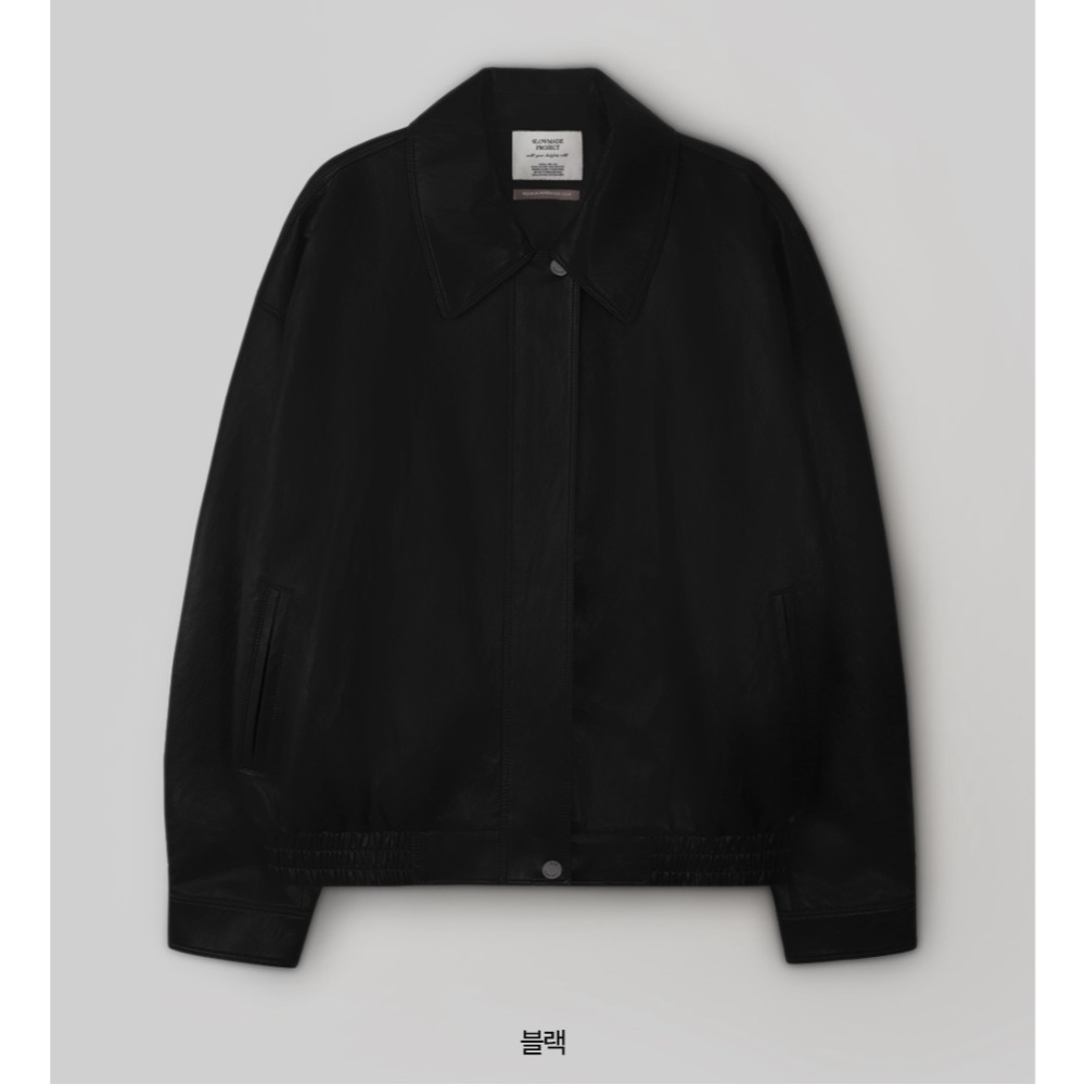 寬鬆廓形仿皮質飛行外套 slowand 비전 오버핏 레더 블루종자켓 & 패딩-規格圖11