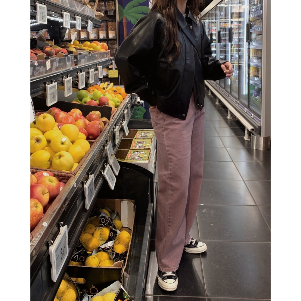 正韓製Today系列柔霧粉牛仔褲 pants / slowand 투데이 뮤트핑크 다잉데님팬츠-細節圖10