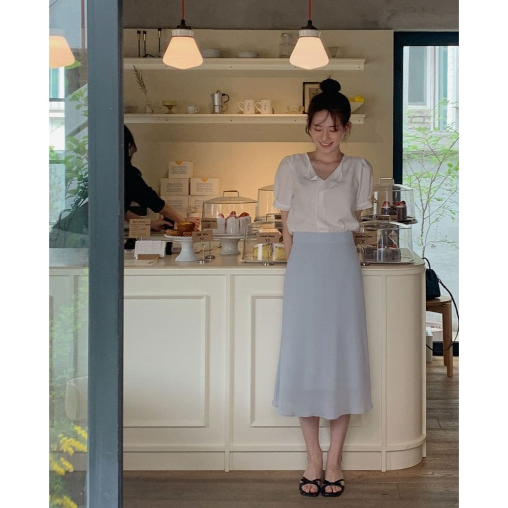 正韓製飄逸線條魚尾裙 cherrykoko 로아 머메이드 스커트-細節圖3