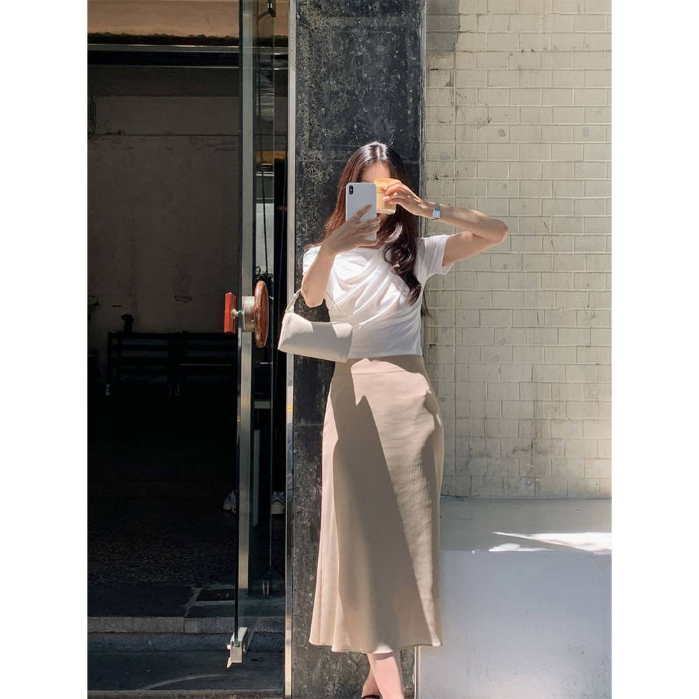 正韓製飄逸線條魚尾裙 cherrykoko 로아 머메이드 스커트-細節圖10