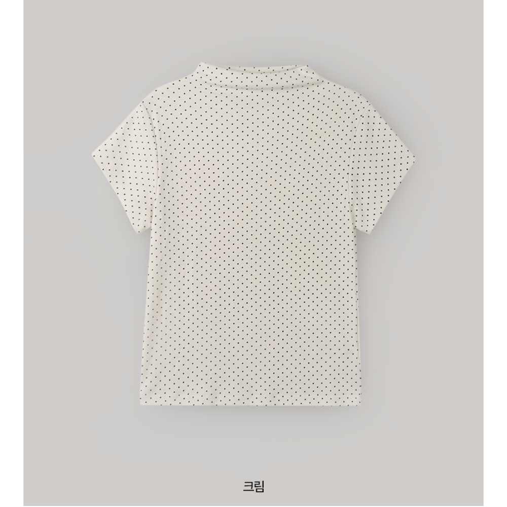 正韓製點點中高領上衣 tee 4色 / slowand 잔잔도트 모크넥 티셔츠-規格圖11