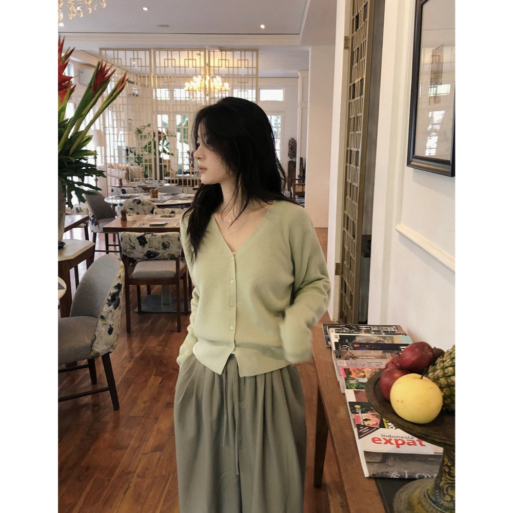 修身款可機洗針織外套 cardigan 9色 / slowand 워셔블 여리핏 골지가디건-細節圖5