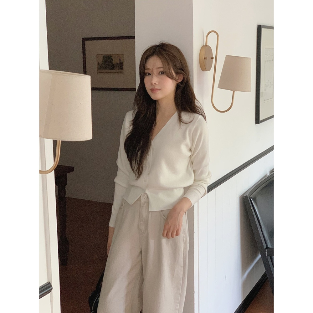 修身款可機洗針織外套 cardigan 9色 / slowand 워셔블 여리핏 골지가디건-細節圖6