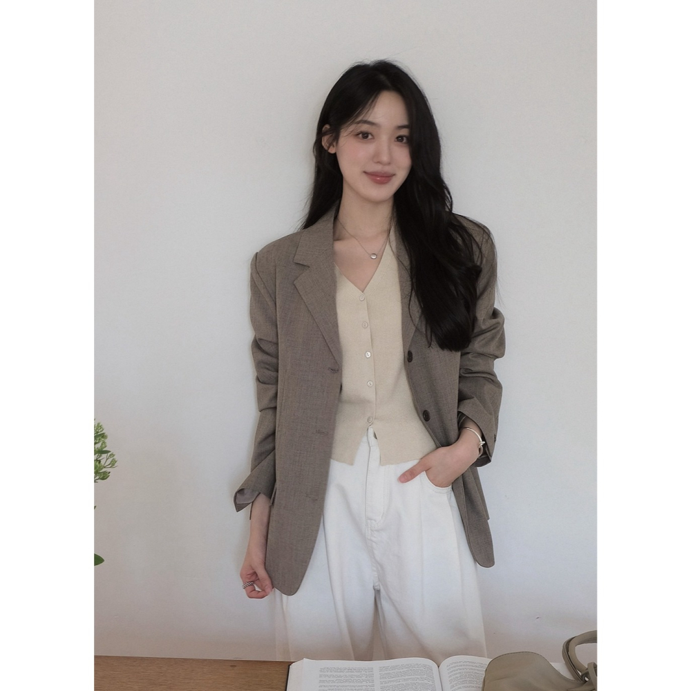 修身款可機洗針織外套 cardigan 9色 / slowand 워셔블 여리핏 골지가디건-細節圖8