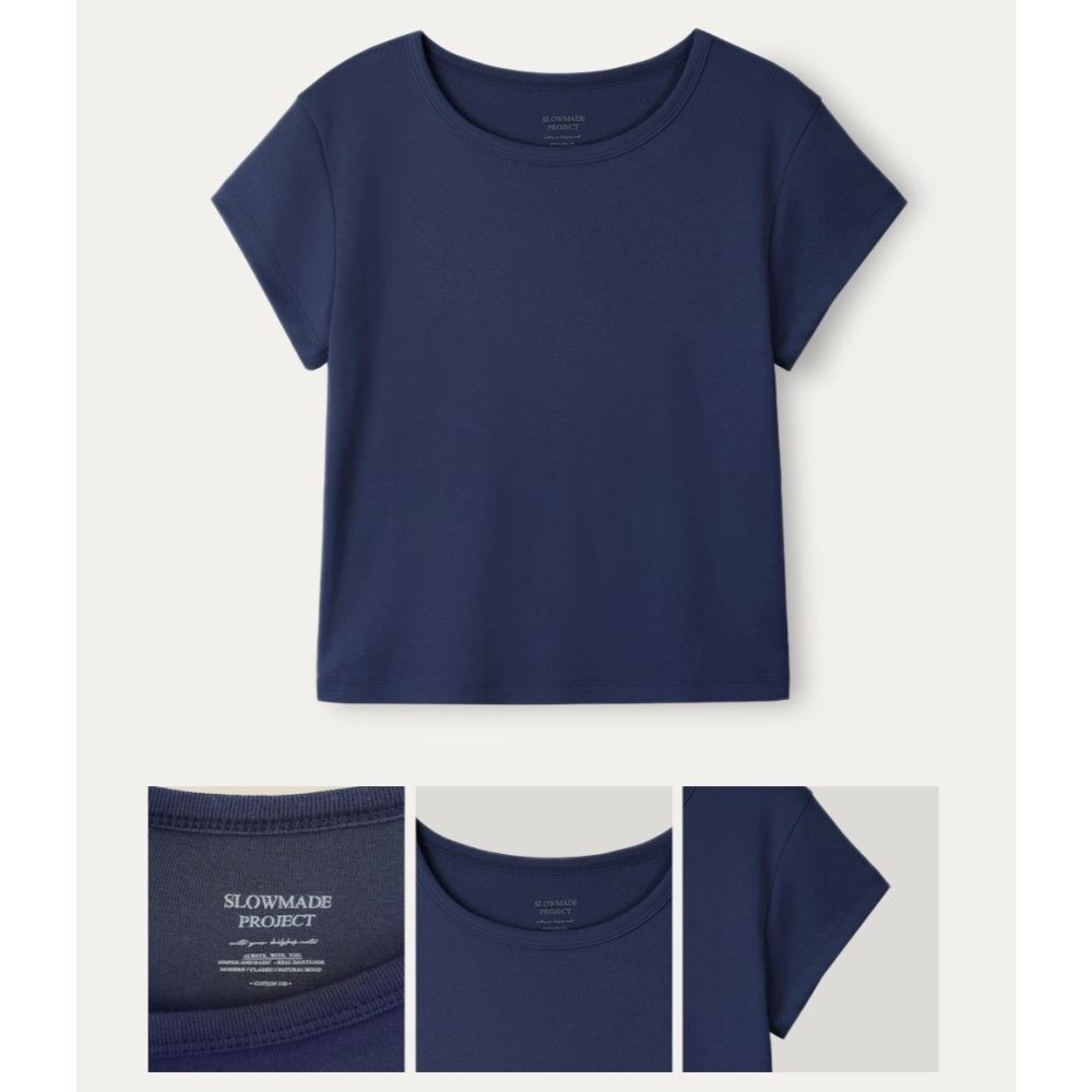 正韓製標準答案短袖上衣 tee 10色 / slowand 랄프 베이직 코튼티셔츠-細節圖2