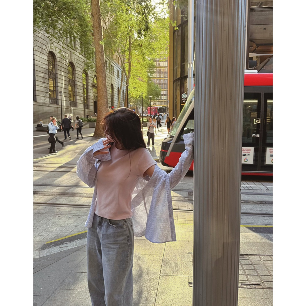 正韓製標準答案短袖上衣 tee 10色 / slowand 랄프 베이직 코튼티셔츠-細節圖11