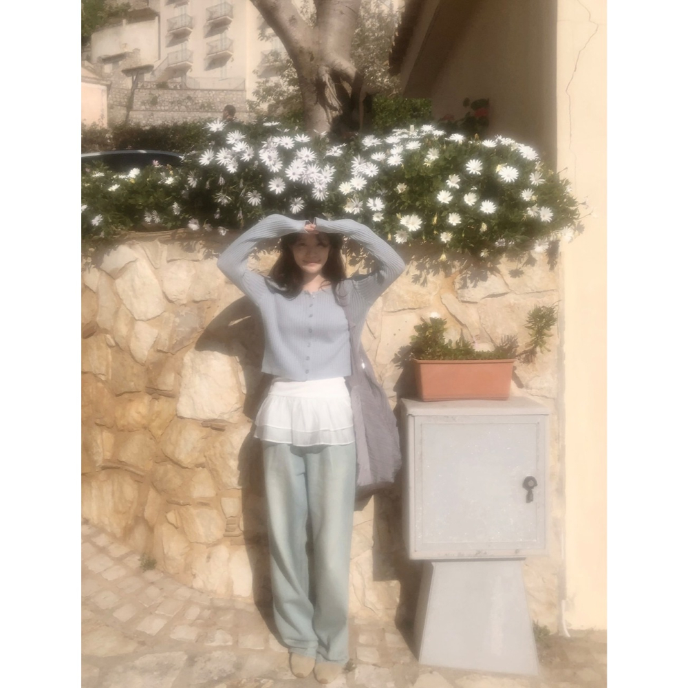 雙層疊穿荷葉邊背心 sleeveless 3色 / slowand 더블 레이어링 프릴나시-細節圖10