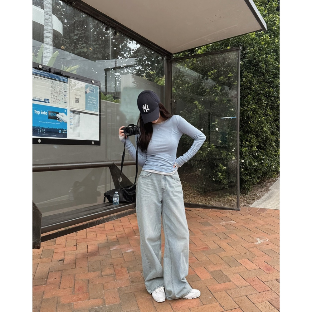 正韓製Today寬版牛仔褲 pants / slowand 와이드업 투데이 데님팬츠-細節圖4