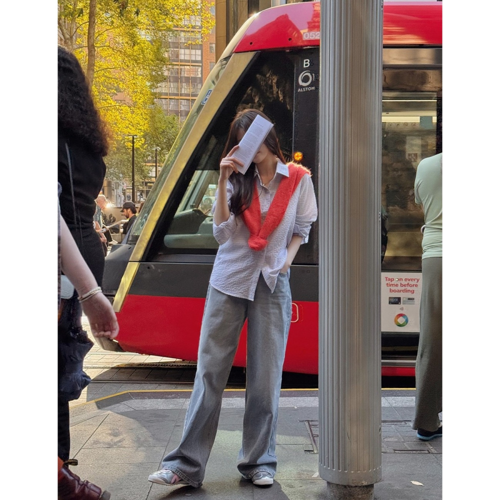 正韓製Today寬版牛仔褲 pants / slowand 와이드업 투데이 데님팬츠-細節圖6