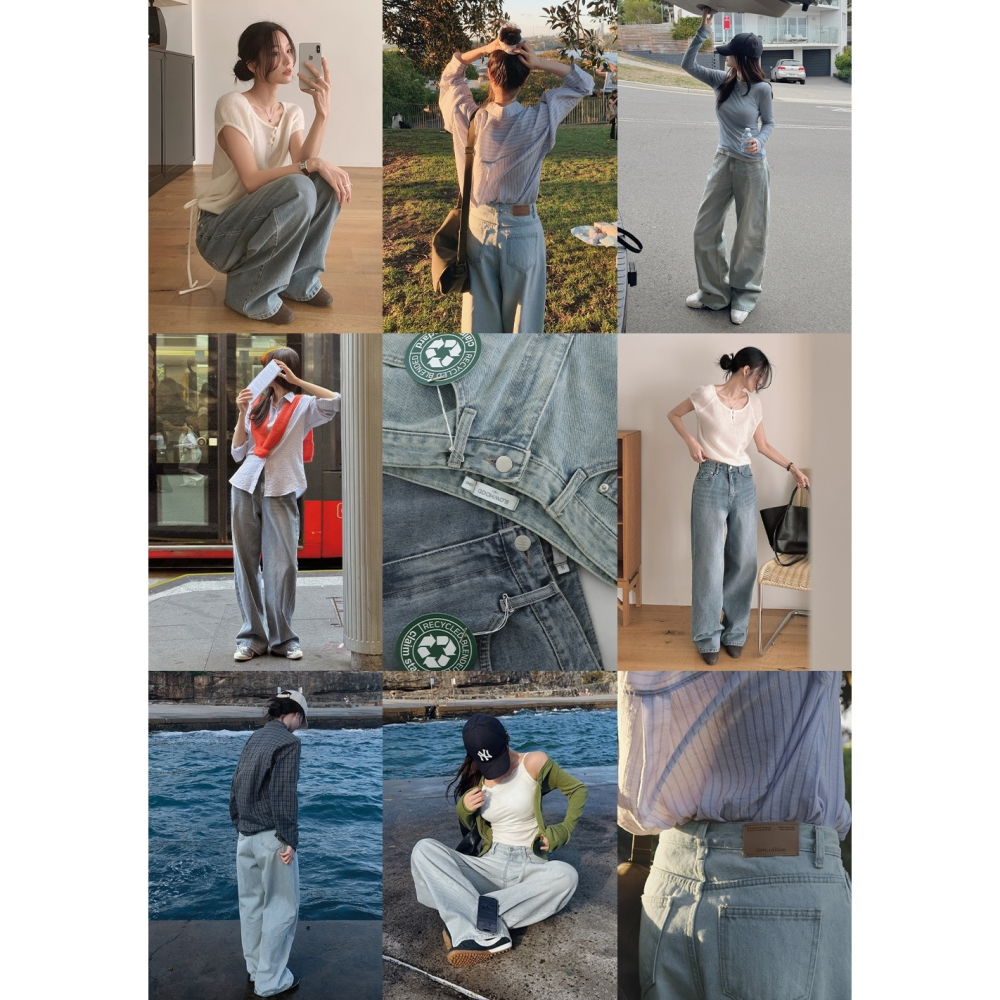 正韓製Today寬版牛仔褲 pants / slowand 와이드업 투데이 데님팬츠-細節圖11