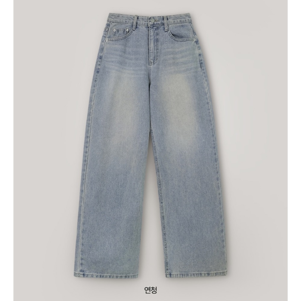 正韓製Today寬版牛仔褲 pants / slowand 와이드업 투데이 데님팬츠-規格圖11