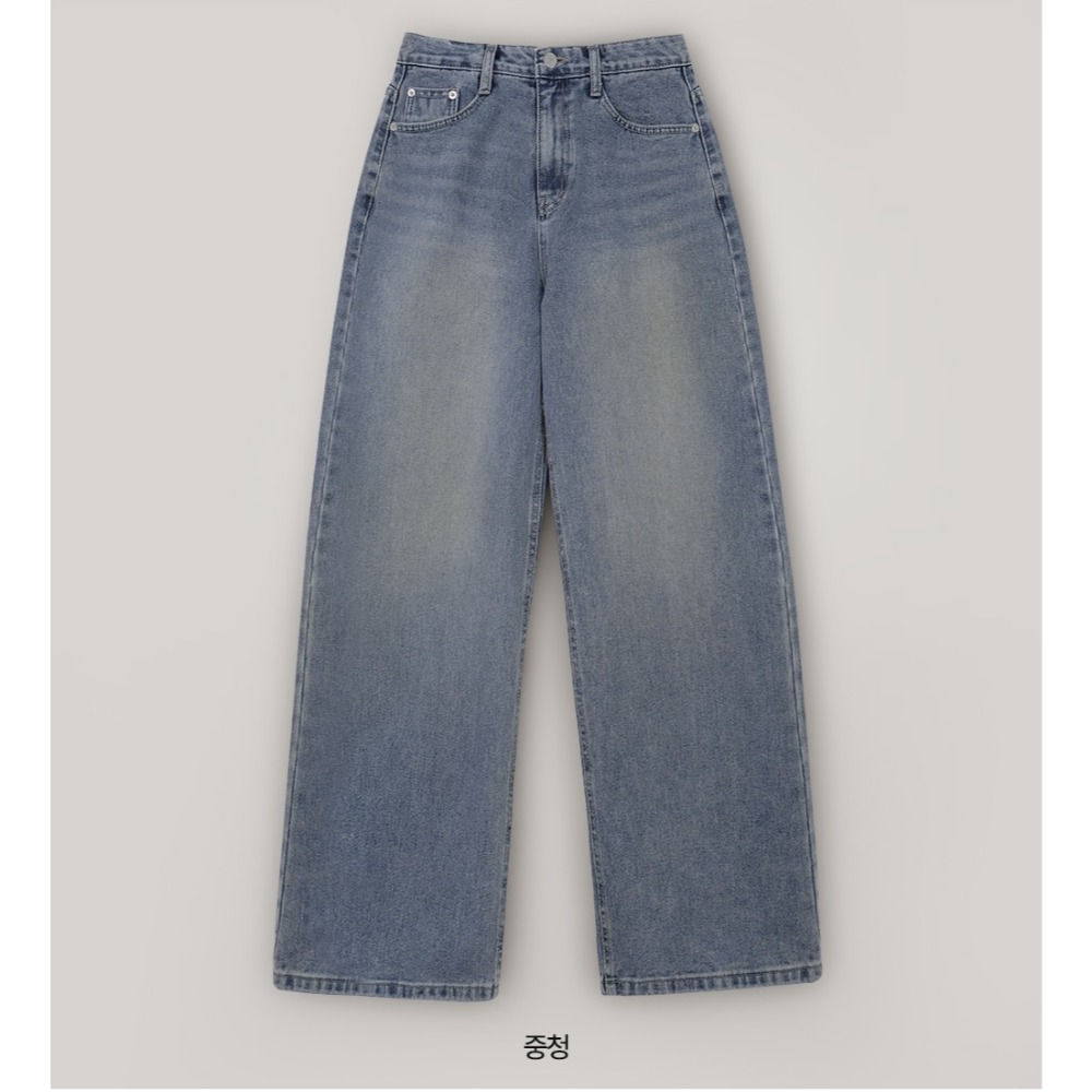 正韓製Today寬版牛仔褲 pants / slowand 와이드업 투데이 데님팬츠-規格圖11