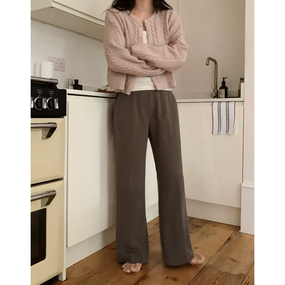 一般/夏天厚度 正韓製人生修身靴型褲 pants / slowand 마켓 세미부츠컷 트레이닝슬랙스-細節圖11