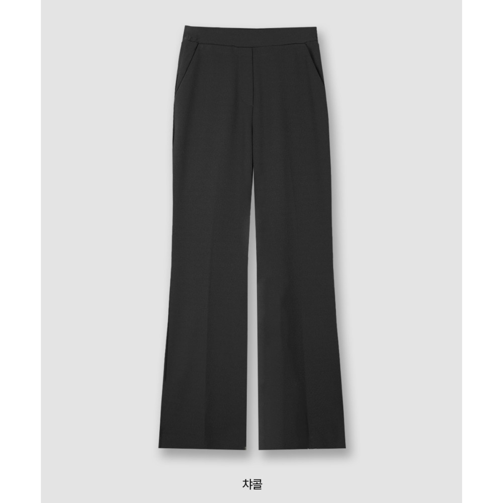 一般/夏天厚度 正韓製人生修身靴型褲 pants / slowand 마켓 세미부츠컷 트레이닝슬랙스-一般厚度碳色