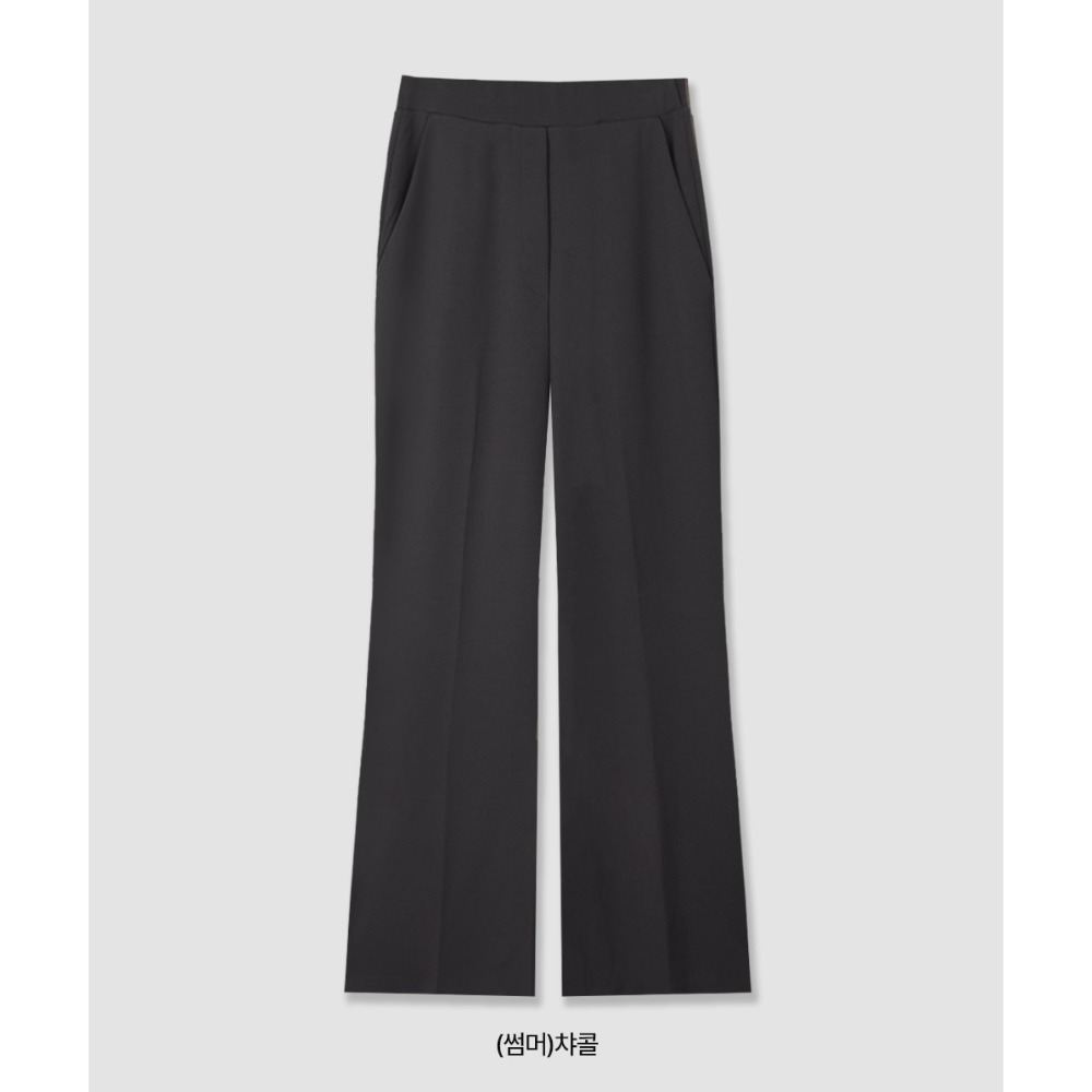 一般/夏天厚度 正韓製人生修身靴型褲 pants / slowand 마켓 세미부츠컷 트레이닝슬랙스-夏季薄款碳色