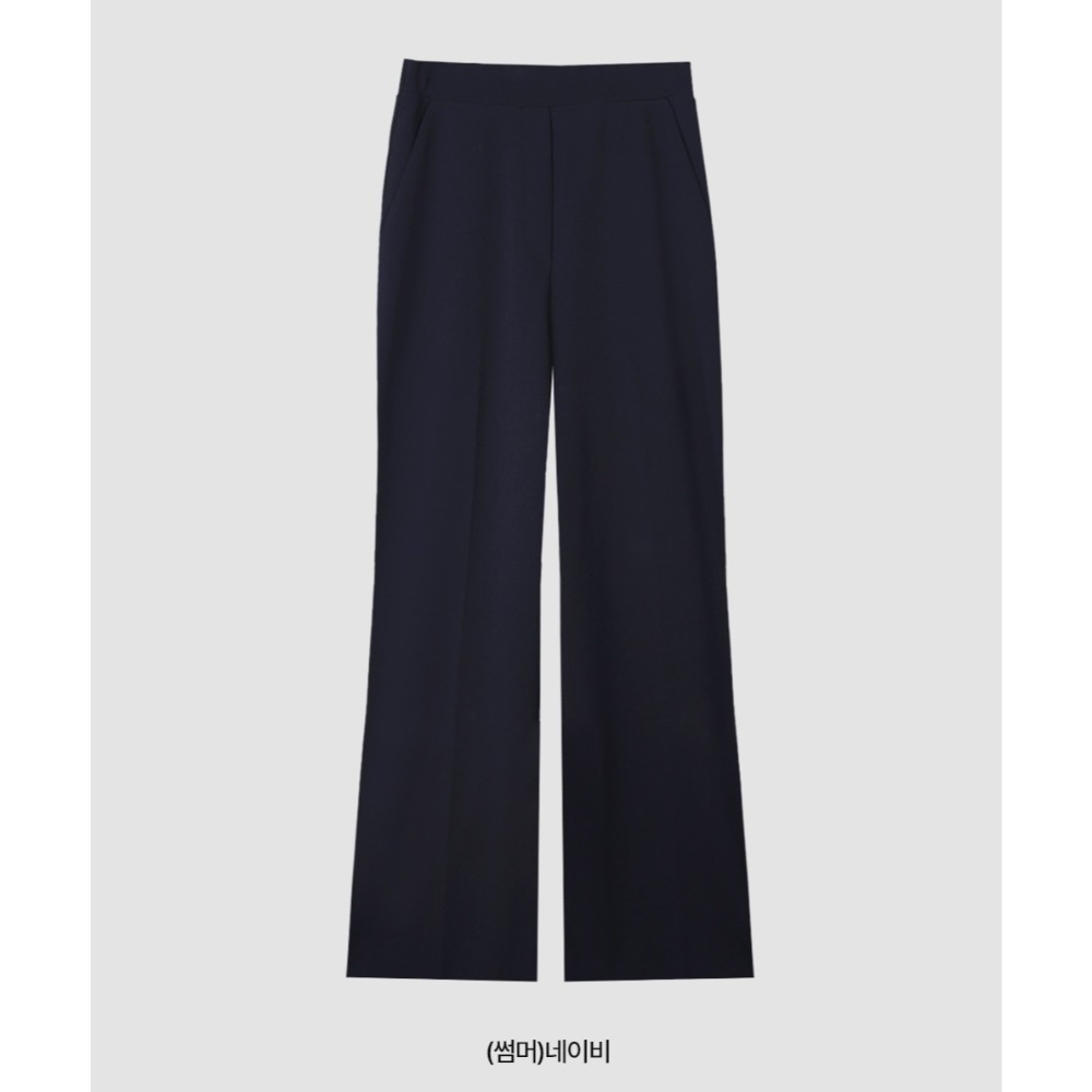 一般/夏天厚度 正韓製人生修身靴型褲 pants / slowand 마켓 세미부츠컷 트레이닝슬랙스-夏季薄款海軍藍