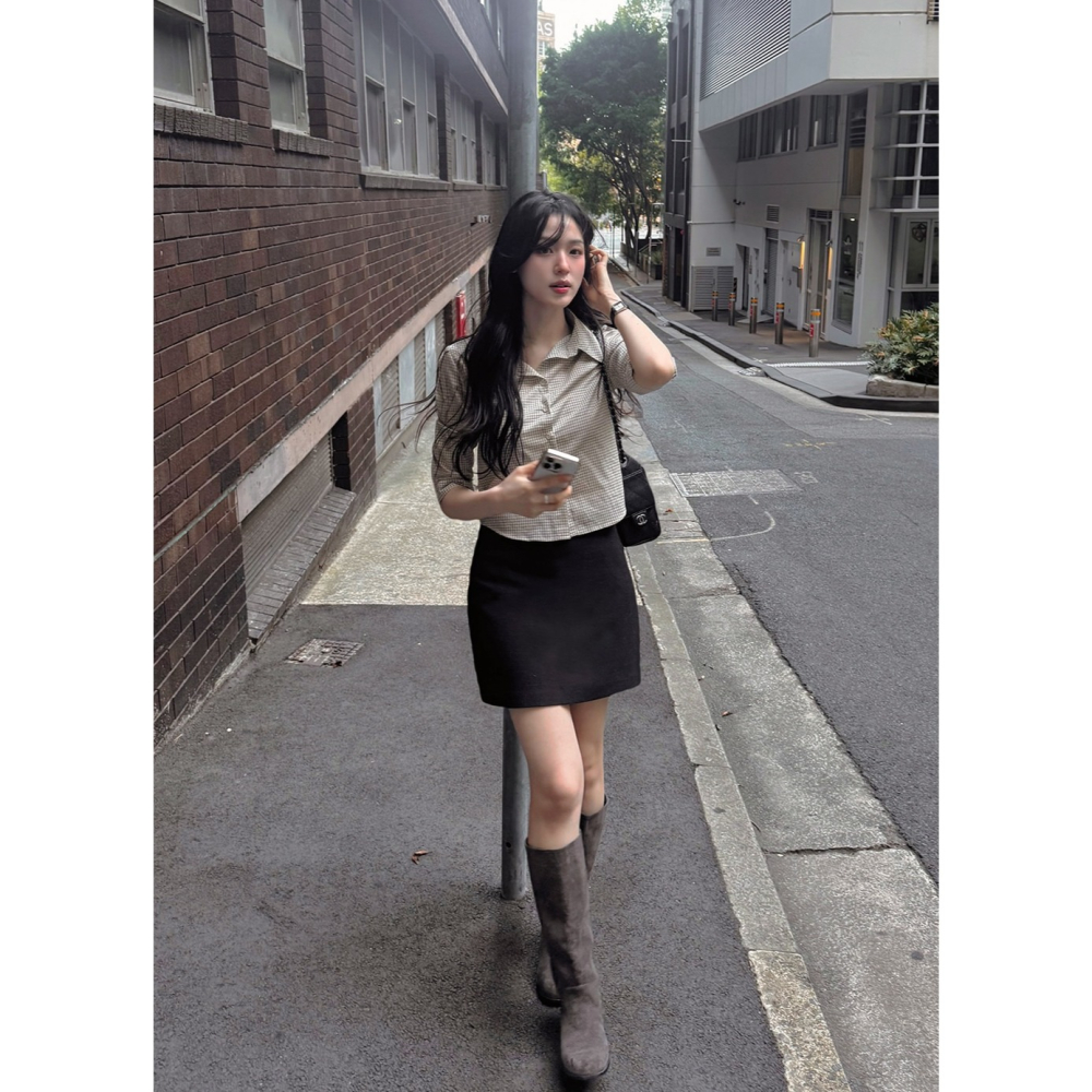 格紋/條紋 正韓製雙款線條感修身襯衫 / slowand 투타입 라인무드 슬림핏셔츠-細節圖6