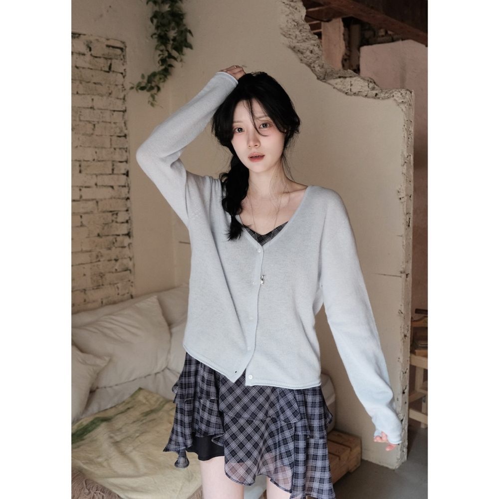 層疊雪紡細肩帶洋裝 dress / slowand 티커 쉬폰레이스 뷔스티에 원피스-細節圖5
